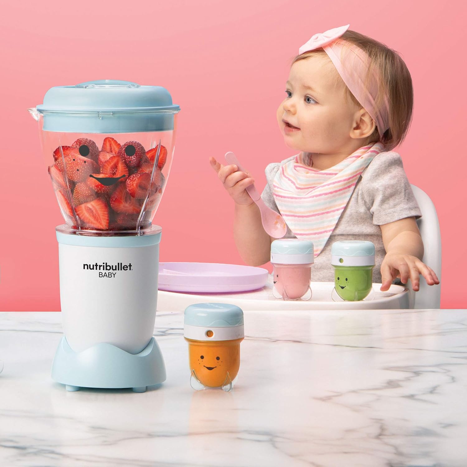 NutriBullet NBY-50100 Baby Complete Food-Making System, 32-Oz, Blue : Baby