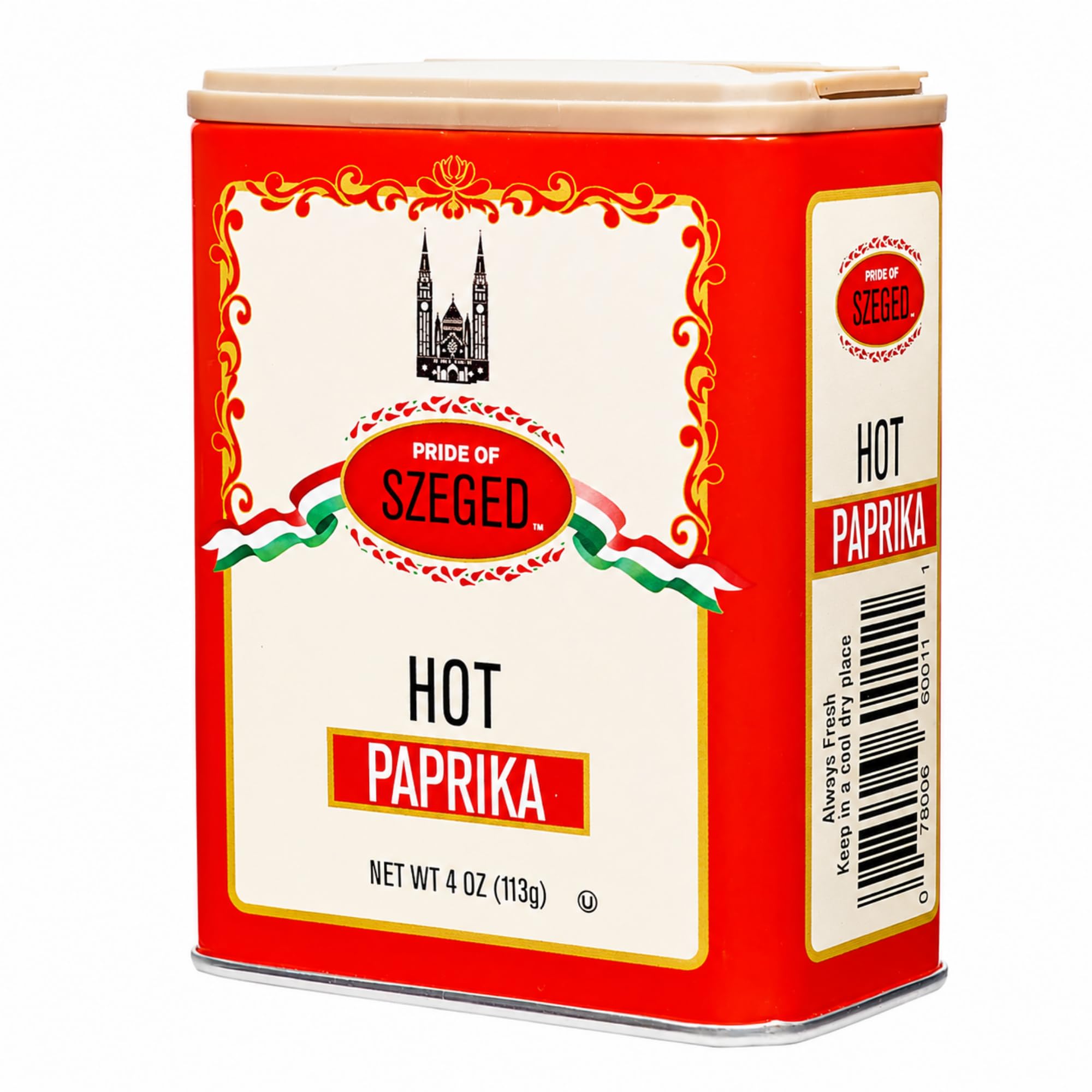Amazon.com : Pride of Szeged Hot Paprika Powder, Bright Red, 4 oz