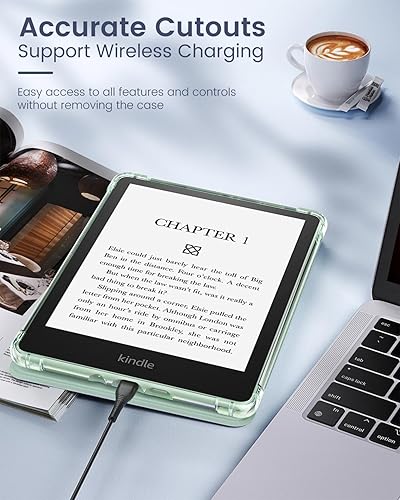 Miniatura 6 de MoKo Funda para Kindle Paperwhite de 6.8" 11 generación 2021 y Kindle Paperwhite Signature Edition, ultra transparente, suave, flexible,