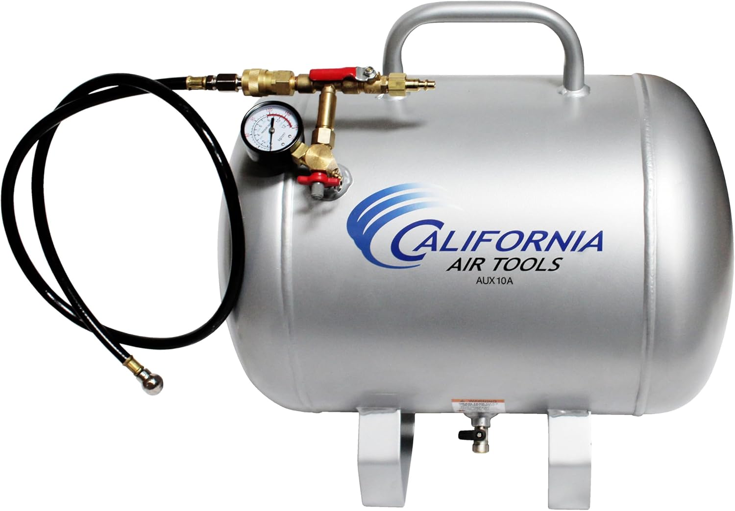 California Air Tools CAT-AUX10A Lightweight Portable Aluminum Air Tank, 10 Gallon, Silver