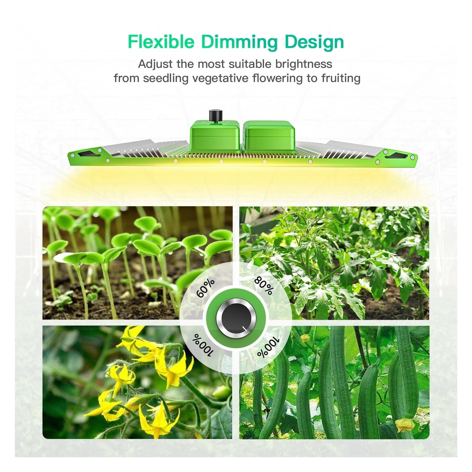 Lampe de Plante, Panneau Lumineux de Croissance LED 4000W, LM301B, Spectre Complet, Lampe à intensité Variable for Plantes d'intérieur, Tente de Culture