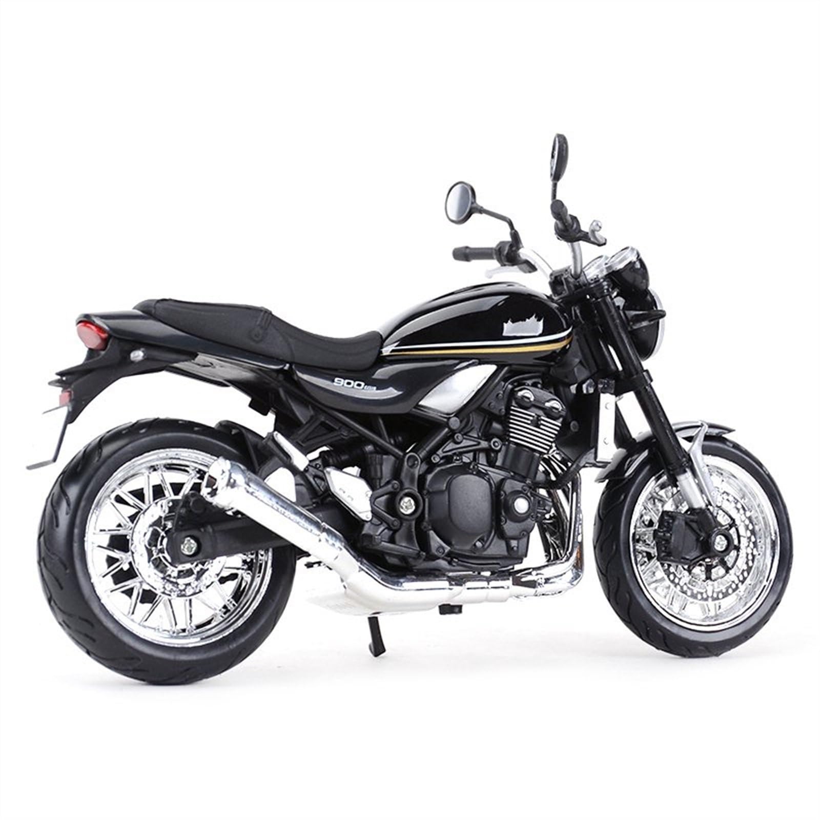 Modello 1:12 Per Kawasaki Z 900RS Collezione Di Modelli In Metallo Per Moto Simulazione Fonde Sotto Pressione Regali Per(Black)