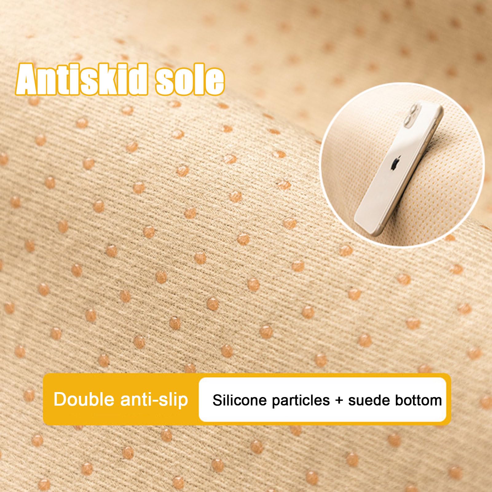 Housse de canapé d'angle en chenille beige, antidérapante, pour canapé mod