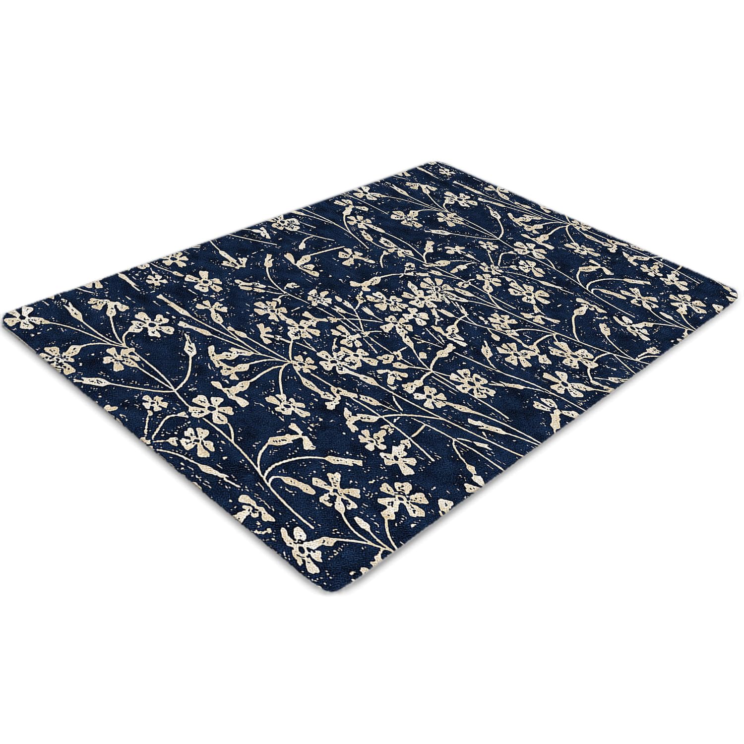 Protège-tapis antidérapant et facile à nettoyer en PVC rectangulaire pour chaise de bureau