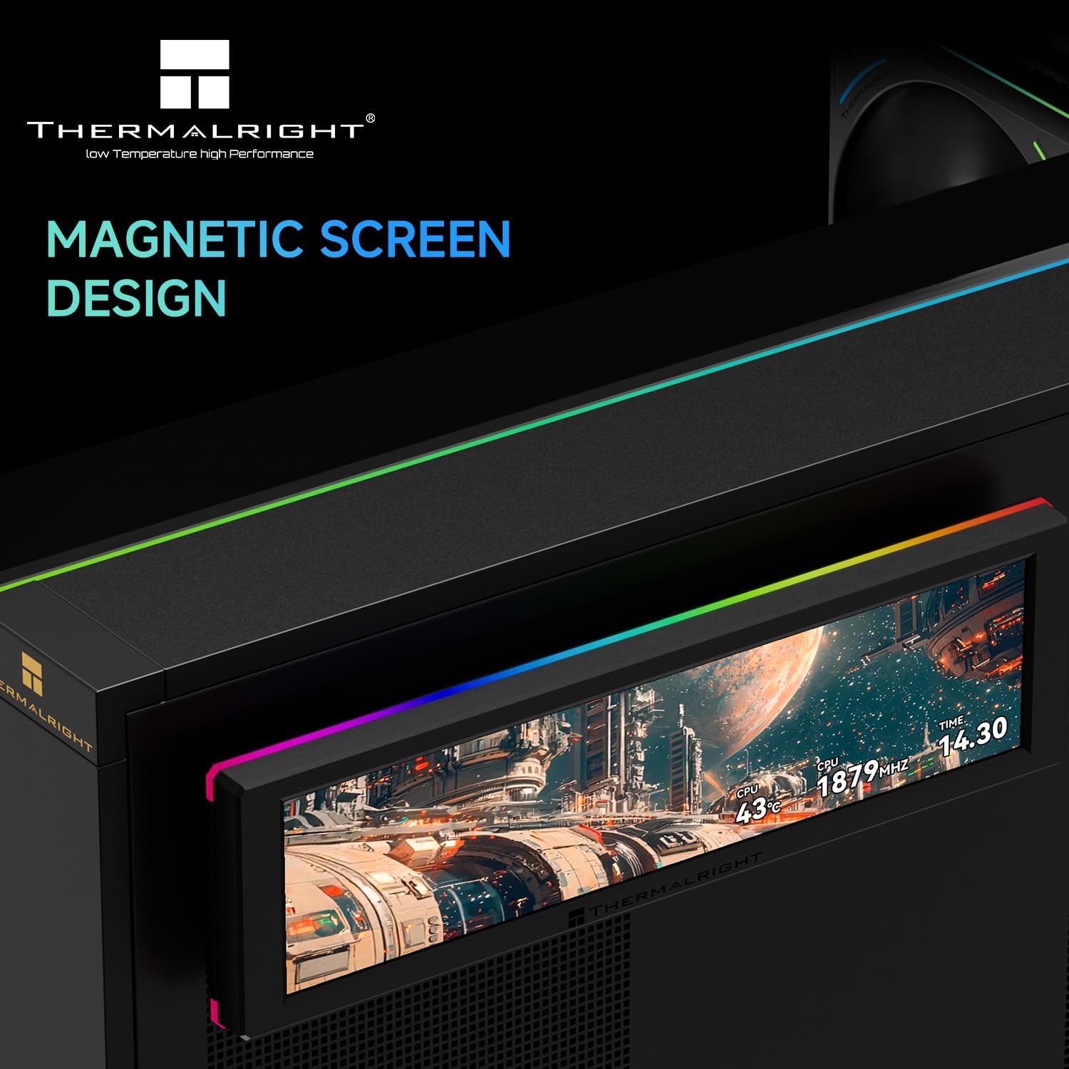 Amazon.co.jp: Thermalright Trofeo Vision 9.16 ARGB LCDブラック磁気
