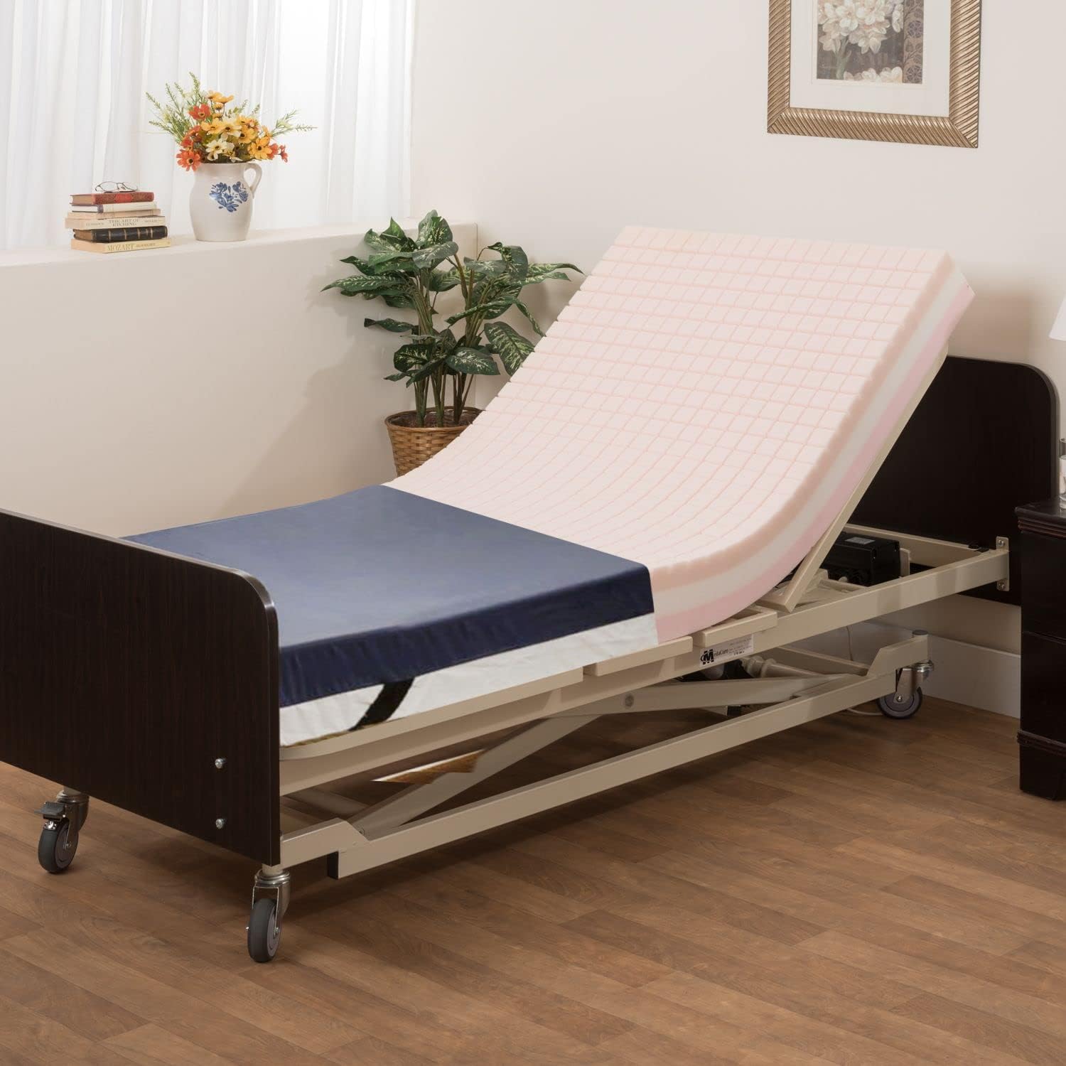 Medacure Pressure Redistribution Foam Hospital Bed Mattress - 3 Layered Visco Elastic Memory Foam - 80