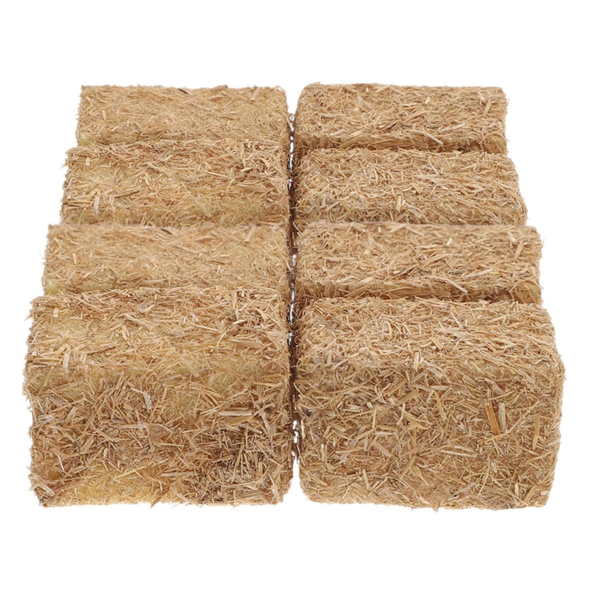 TOYANDONA Miniature Haystack Model 8Pcs Faux Straw Bales for Dollhouse Decoration Farm Scene Craft Accessories 1.18 X 0.79 X 0.79In Realistic Small Hay for Diy Display