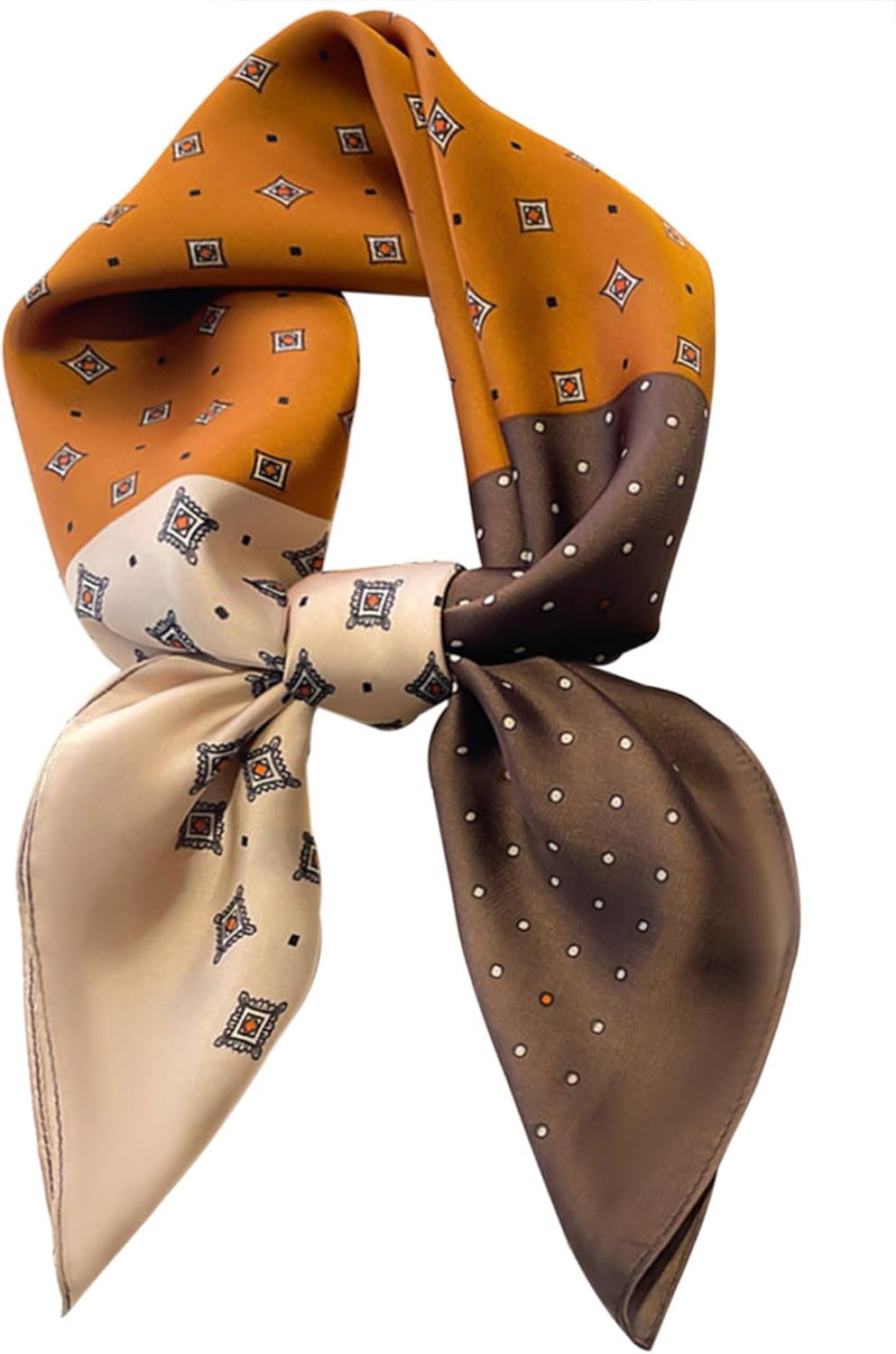 100% Mulberry Silk Scarf for Women Hair Lightweight Square Neckerchief Wrap For Head Scarves 21"