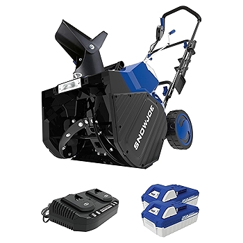 雪乔24V无绳雪铲 18英寸电池驱动雪球机 蓝色