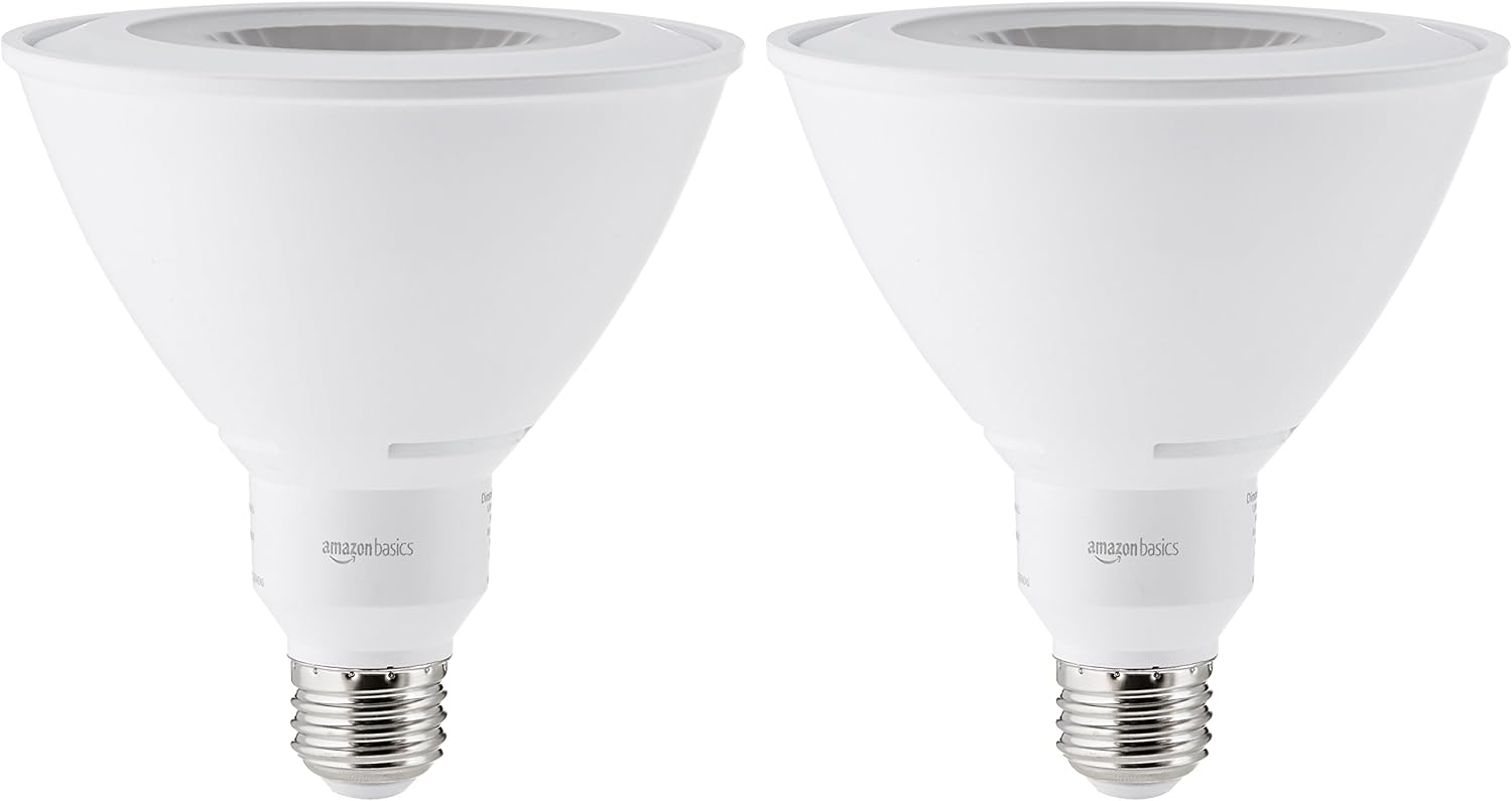 AmazonBasics 90 Watt Equivalent, Bright White, Dimmable, PAR38 LED