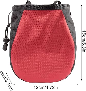Boulder Chalk Bag - Drawstring Chalk Waist Bag Drawstring Climbing Chalk Bag Waterproof Adjustable Leakproof for Climbers, Beginners, Athletes, Outdoor, Travel, Sports, Gym