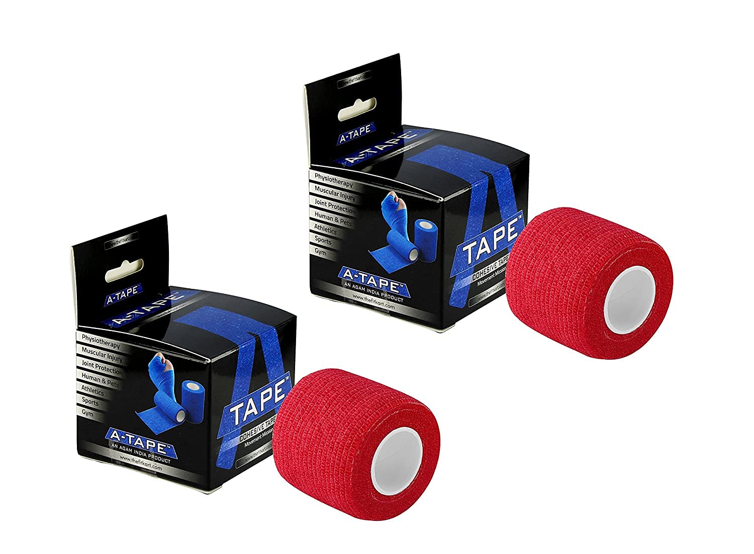 A-TAPE Breathable Self Adhesive Cohesive Bandage for Humans & Pets (Dogs, Cats, Birds) –Sports, Wrap, Athletic, Non Woven First Aid Medical, Wrist, Swelling (5 cm X 4.5 mtr, Pack of 2) Red (B0BTLV3L6M) Amazon Price History, Amazon Price Tracker