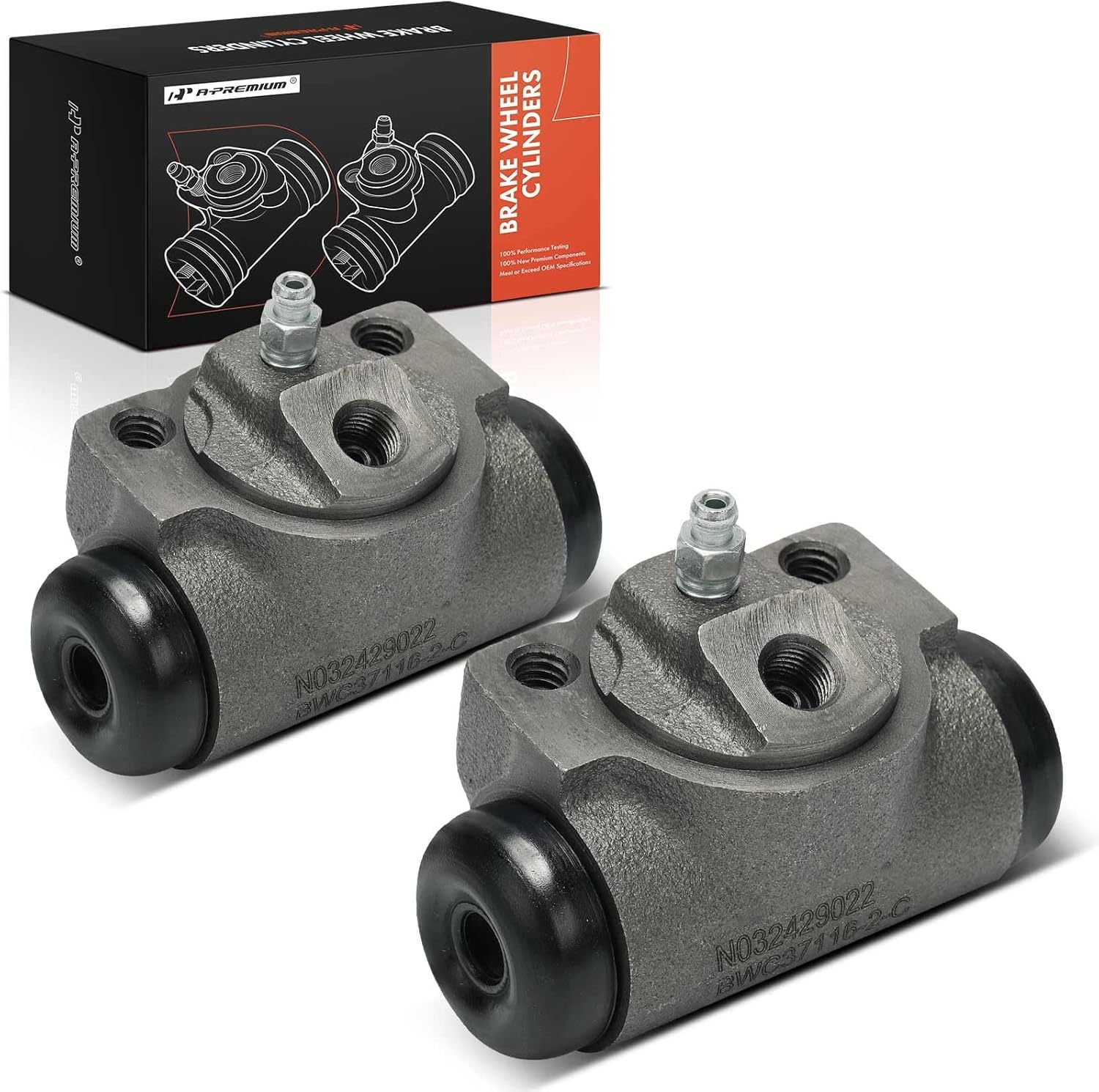 A-Premium Rear Drum Brake Wheel Cylinder Compatible with Select Chevrolet, Buick, Cadillac and Oldsmobile Models - Impala, Caprice, Roadmaster, DeVille, Eldorado, Fleetwood, Toronado, 2-PC Set