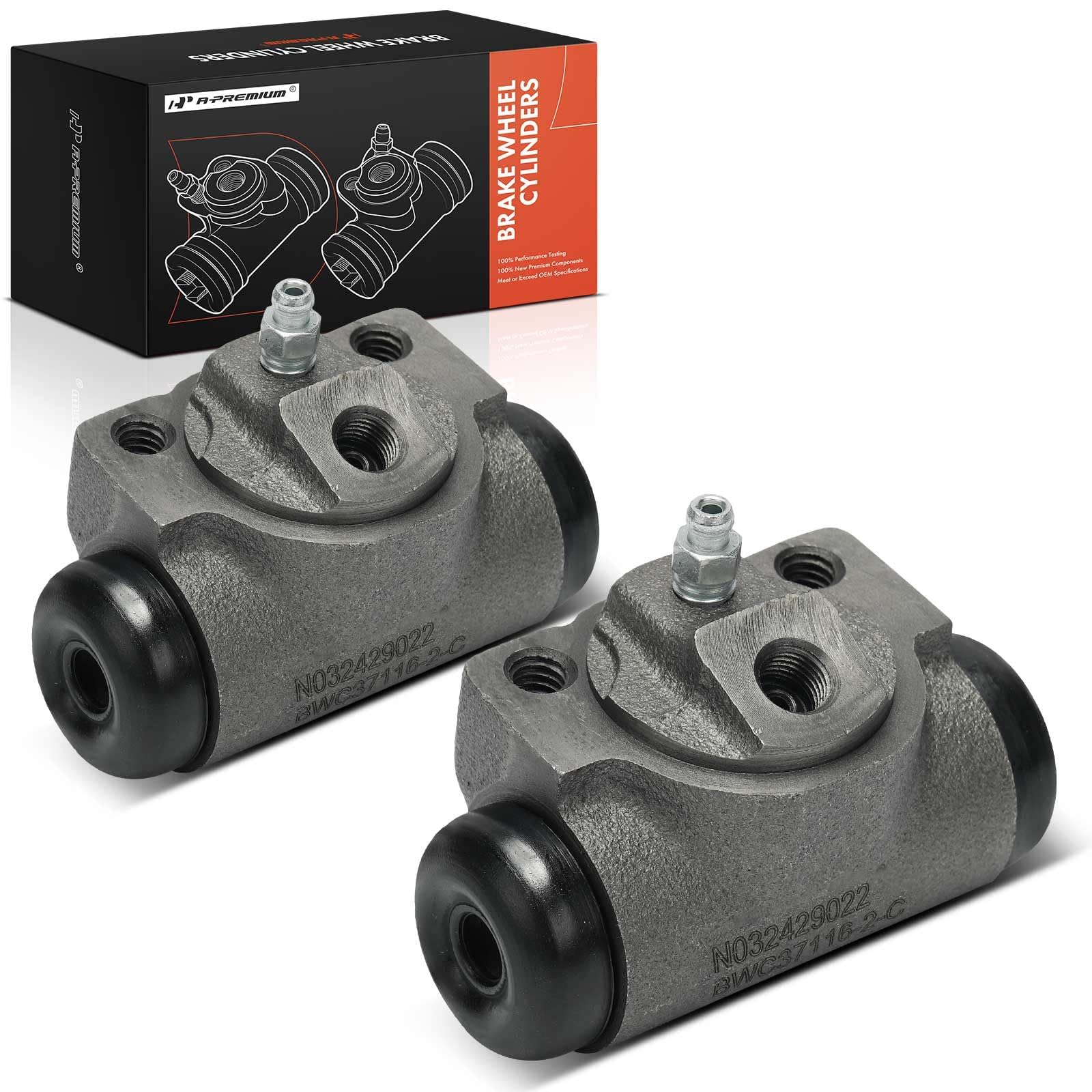 A-Premium Rear Drum Brake Wheel Cylinder Compatible with Select Chevrolet, Buick, Cadillac and Oldsmobile Models - Impala, Caprice, Roadmaster, DeVille, Eldorado, Fleetwood, Toronado, 2-PC Set