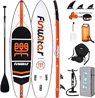 Vista 17 de FunWater Inflatable Stand Up Paddle Board with Premium SUP Paddleboard Accessories, Anti-Slip EVA Deck, 11'6''/11'/10'6'' Paddle Boards for Adults &