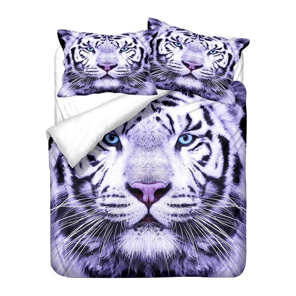 Housse de couette tigre violet pour une chambre moderne