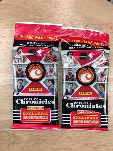 Miniatura 3 de 2021-22 Panini Chronicles NBA Basketball Cello Box (12 Factory Sealed Fat Packs). Outer package is not sealed. Look for Exclusive Bronze Parallels.