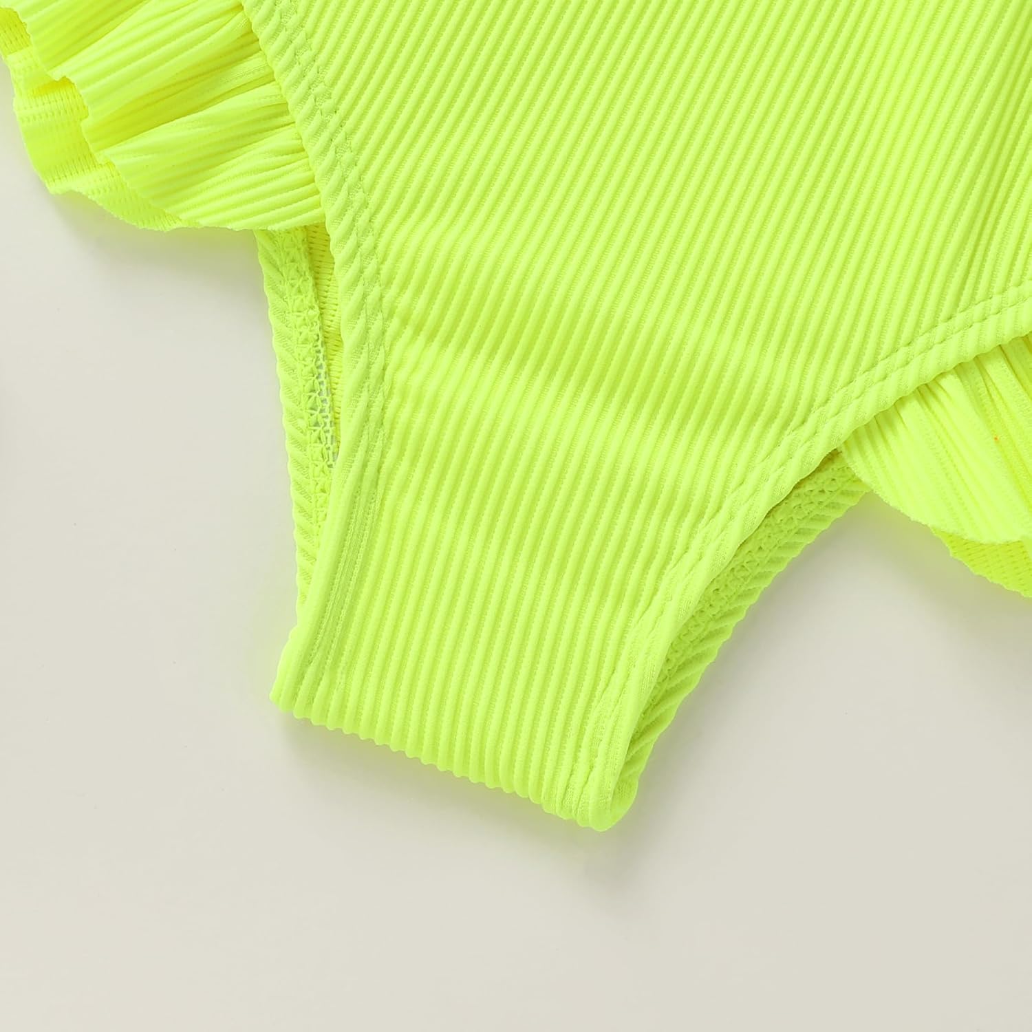 YOUNGER TREE Toddler Baby Girls Swimsuit Two Piece Solid Color Stripe Swimwear Summer Beach Bikini Bathing Suit - Image 5