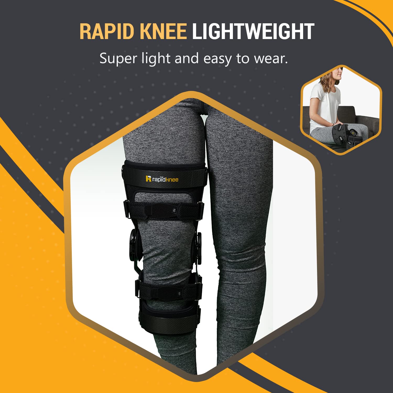 Rapid Knee 200 (Rigid Wrap-on Knee Brace) - XXXL