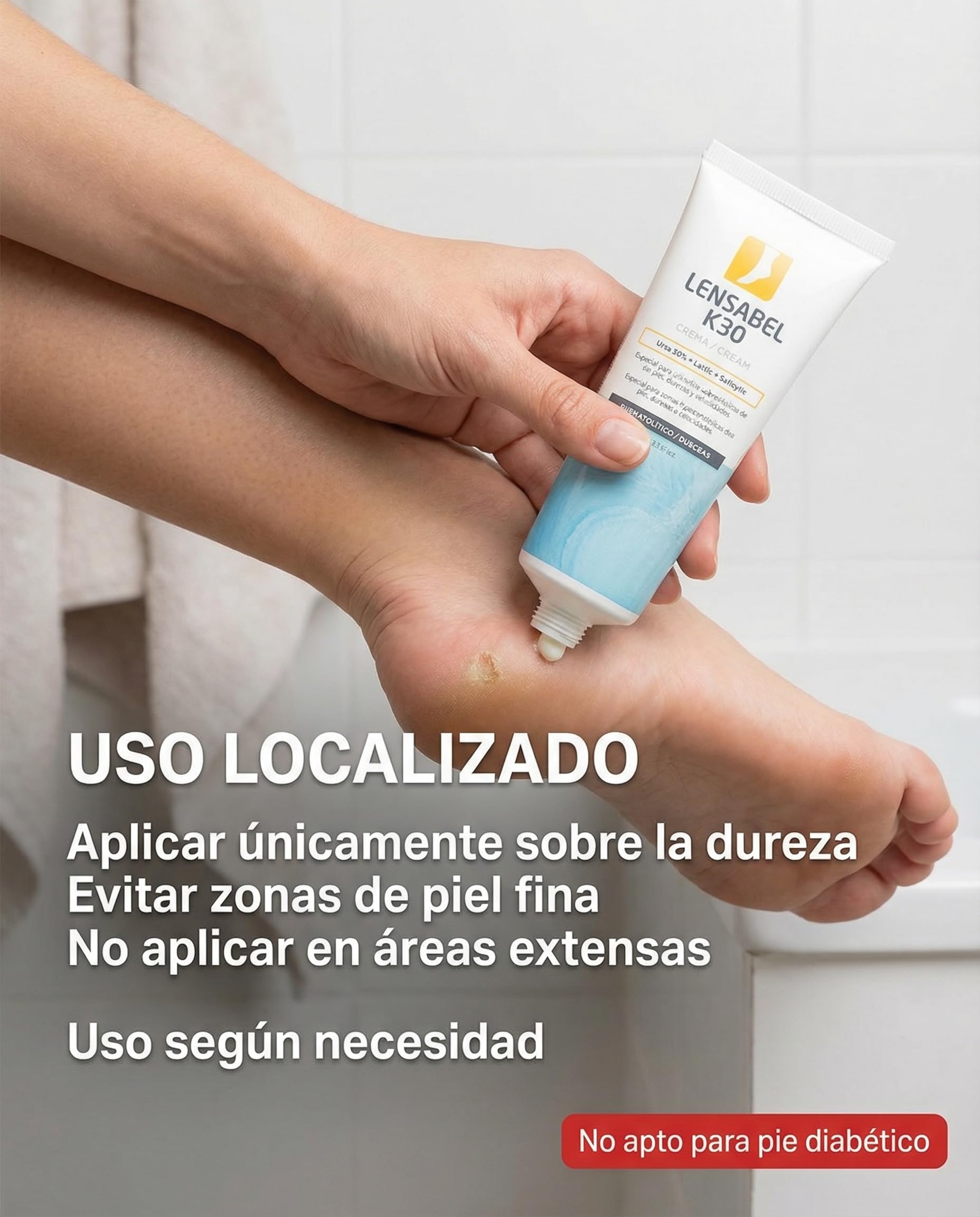 Lensa K30 Crema Pies Urea 30% Ácido Salicílico Ácido Láctico Queratolítica Callos Durezas 75 ml