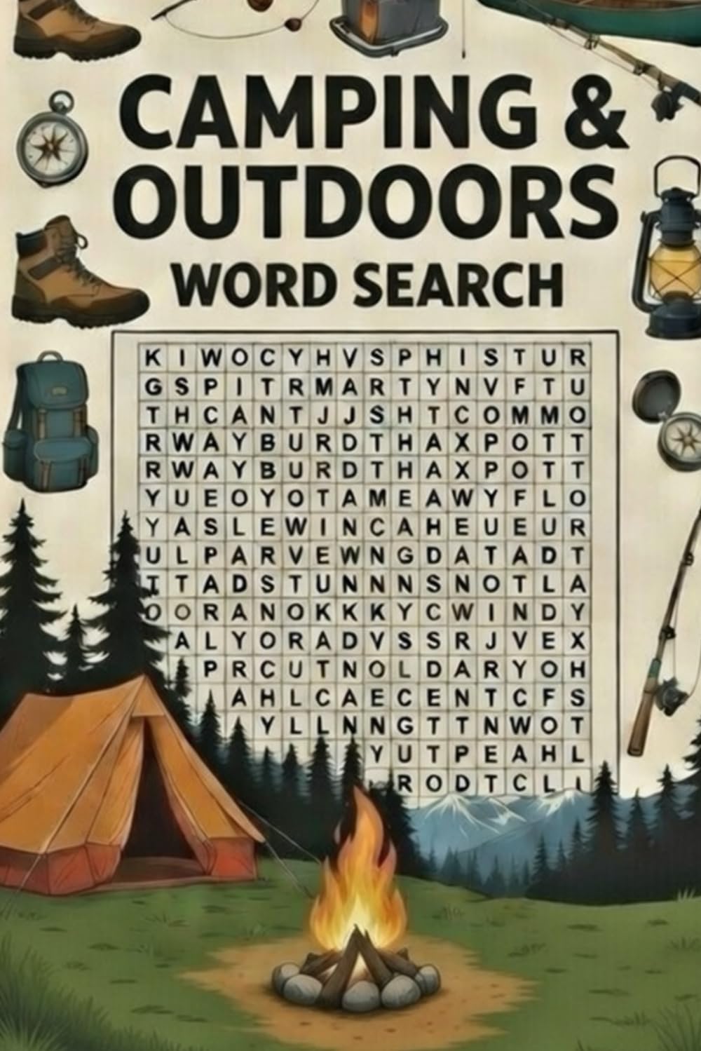 Camping and Outdoors Wordsearch