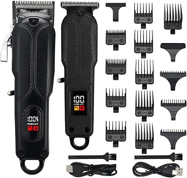 Electric Hair Clippers Cordless Hair Trimmer Mens Haircut Kit with 13 Guide Combs Hair Trimming Styling & Grooming Kit for Salon Barbers Home Use