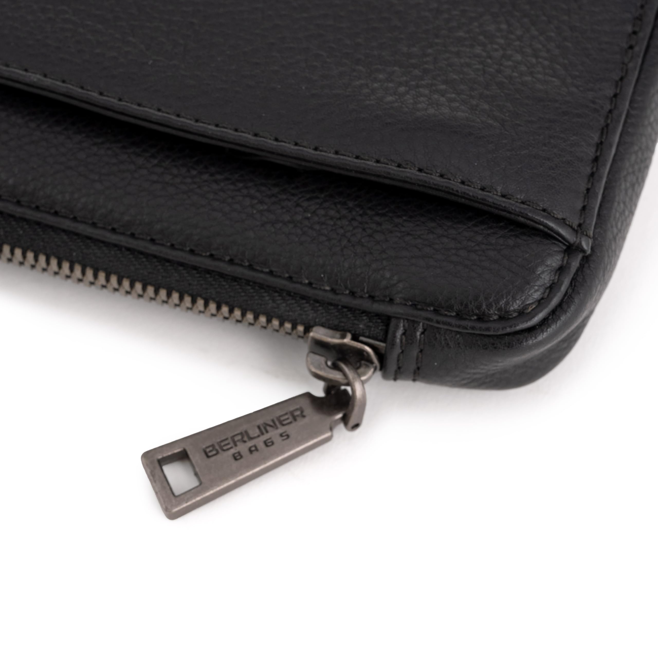 Berliner Bags Premium etui na telefon komórkowy Prague, małe Crossbody ze skóry, torba na ramię z portmonetką, dla kobiet i mężczyzn - czarna