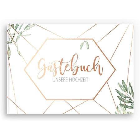 Bigdaygraphix Gastebuch Hochzeit Ohne Fragen Din A4 Quer Mit Goldfolie Hochzeitsbuch 104 Leere Seiten Hochzeitsgastebuch Blanko Copper Greenery Kupfer Gold Amazon De Kuche Haushalt