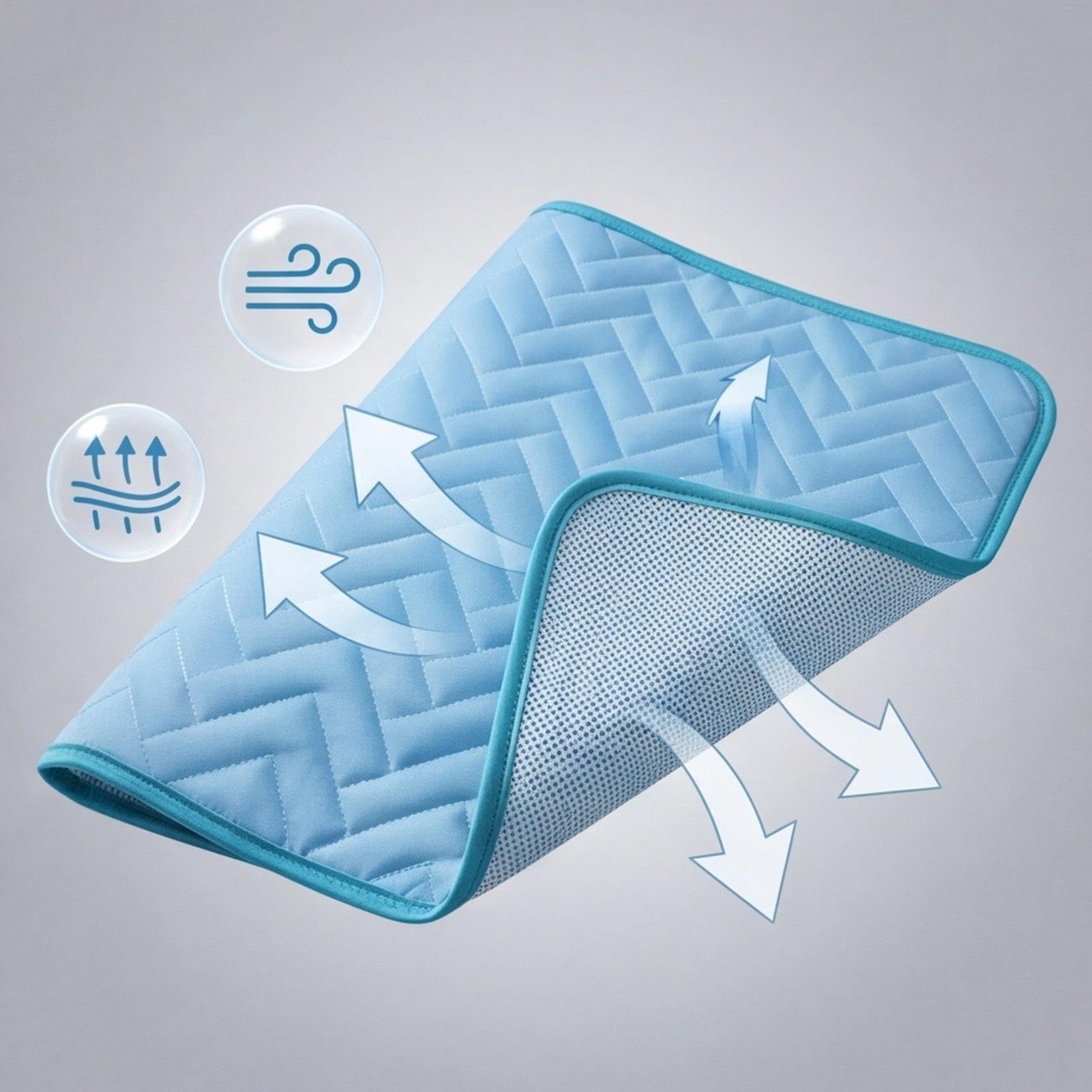 Tapis de refroidissement pour chien, tapis de refroidissement en soie glacée auto-rafraîchissant pour chiens et chats, parfait pour l'été, l'intérieur et l'extérieur, grande taille