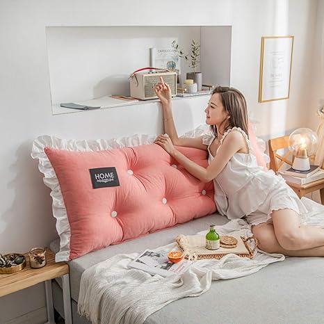 Amazon 背もたれ クッション ベッド プリンセス 三角クッション 寝ながら 読書 座椅子 三角枕 足置きクッション ソファー 傾斜 うつぶせ 枕 テレビクッション 1 55 15cm テレビ枕 ソファ 読書用クッション マタニティ妊婦 背中クッション ピンク 抱き枕 オンライン通販