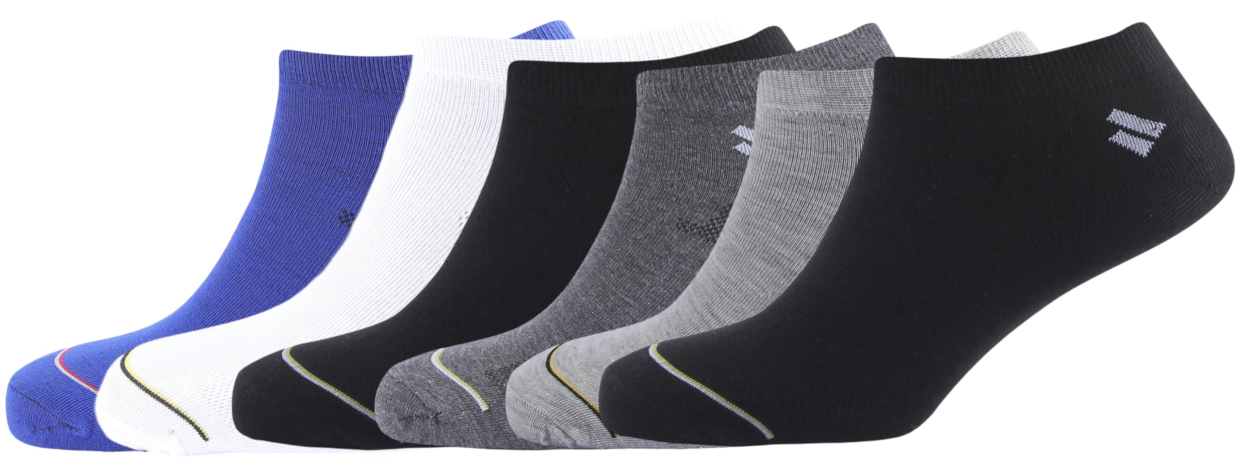 SJeware 6 Pairs Solid Ankle Socks for Men & Women, Multicolor, Pack of 6, Free Size 101