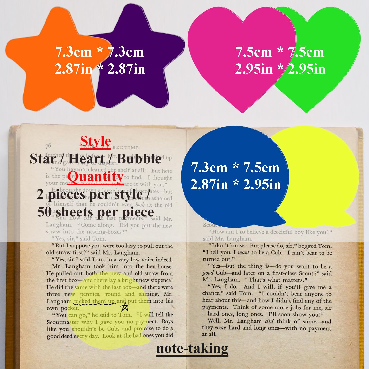 750 pcs Transparent Sticky Notes - Image 2