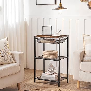 Amazon.com: HOOBRO 28.7 Inch Tall Side Table, 3-Tier