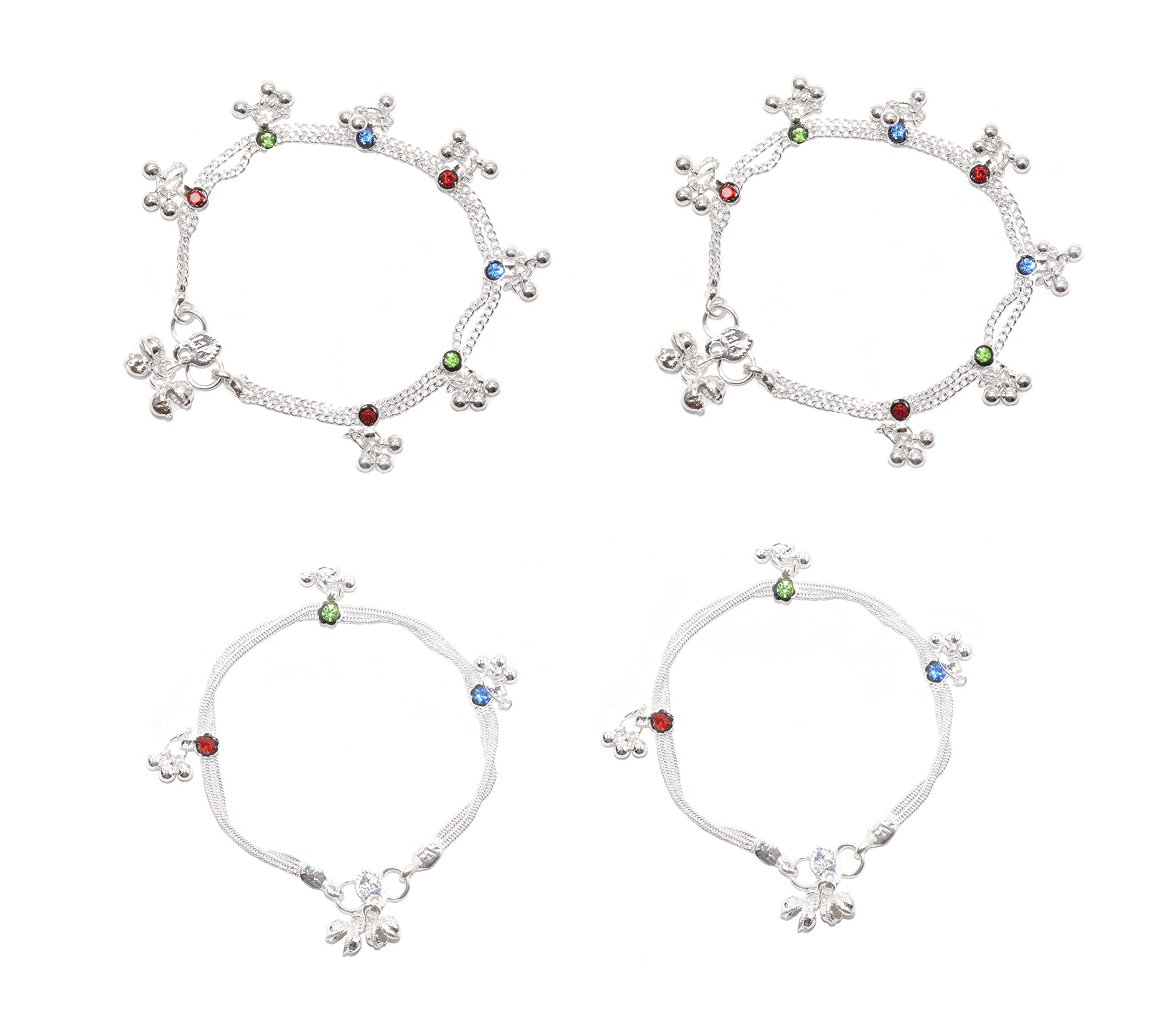 Frolics India Multicoloured Stones Studded With Ghungroo (Bells) Alloy Anklet For 3-8 Years Kids (Style 1) (B0992HMVJQ) Amazon Price History, Amazon Price Tracker