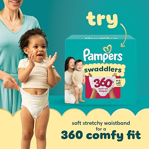 Miniatura 74 de Pampers Swaddlers - Pañales desechables muy suaves para bebé talla 1, 198