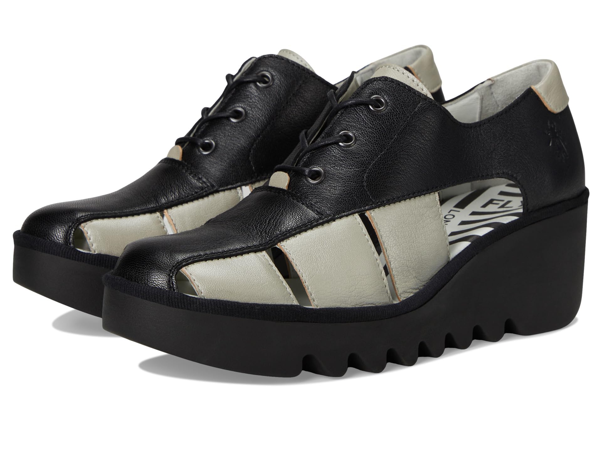 FLY London Women's Bogi466fly Loafer, Black/Silver, 5.5-6 : Amazon