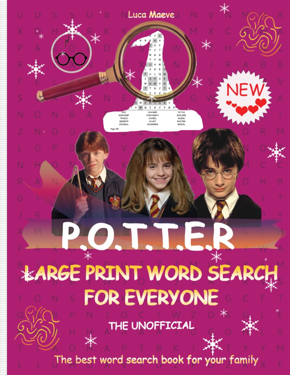 POTTER WORD SEARCH BOOK FOR EVERYONE NEW: The UnOfficial Potter Word Search Puzzle Books : Mind Relaxing, Memory Exercises, Brain Games with Big Font ... Funny Word Search Collection, Relieve Stress