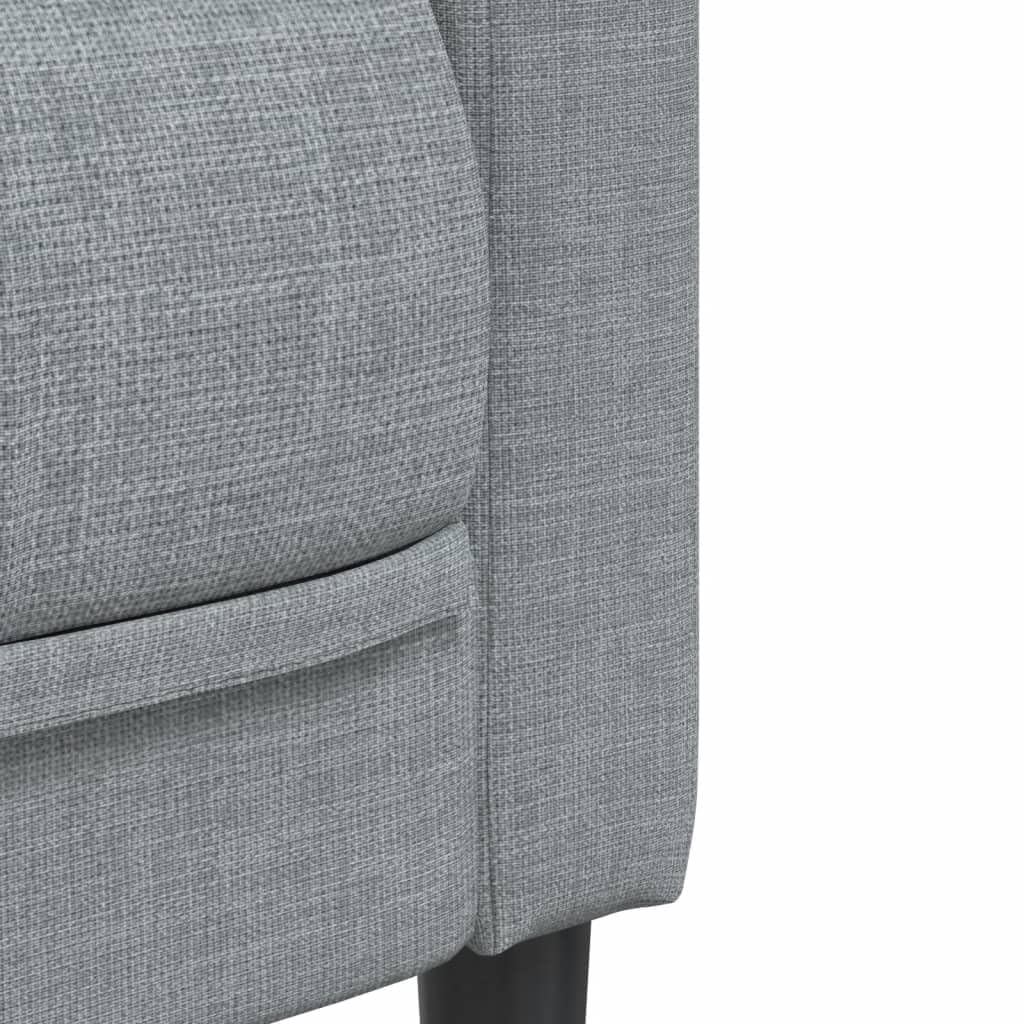 vidaXL Sofa 3-Sitzer Hellgrau Stoff