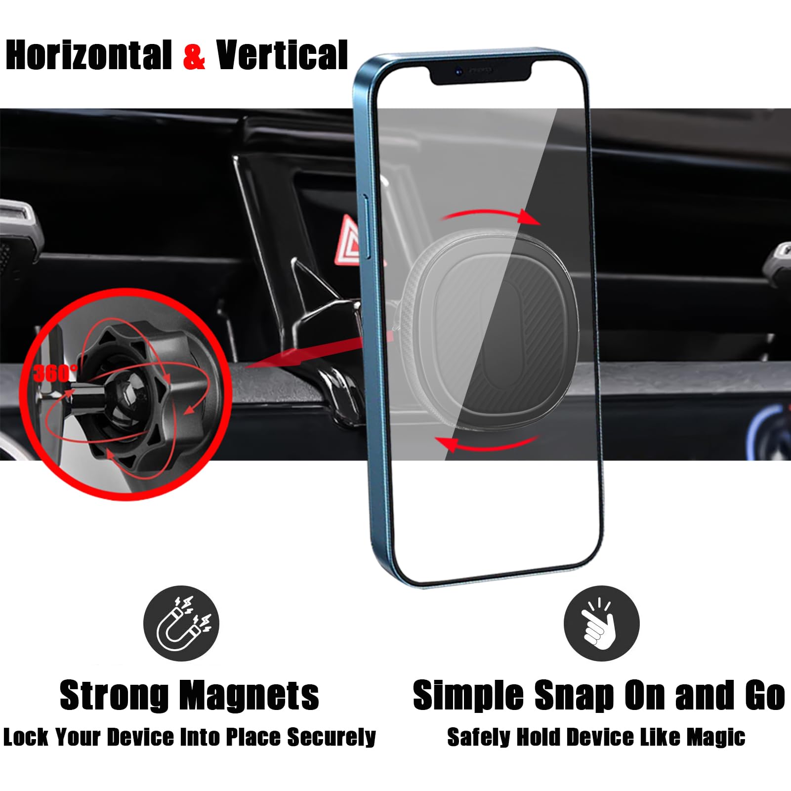 Soporte para teléfono de coche, para Toyota Corolla 2024 2023 2022 2021 2020, soporte de ventilación de aire, para soporte de navegación magnético, iPhone, Samsung, todos los teléfonos (no
