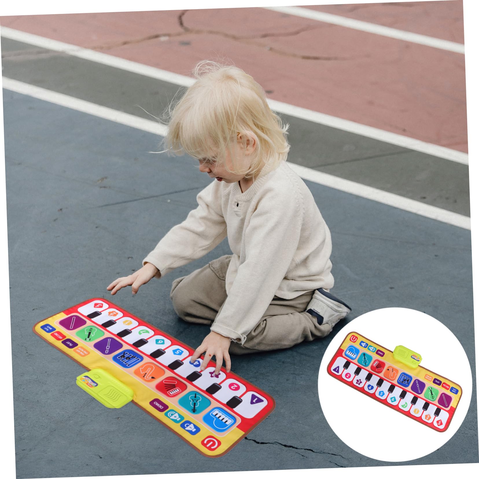 Tappeto Musicale Pianoforte da Ballo per Bambini 1 Pezzo | Pieghevole, Flessibile e Resistente Agli Urti, Sviluppa la Cognizione dei Colori, per Bebè e Piccoli
