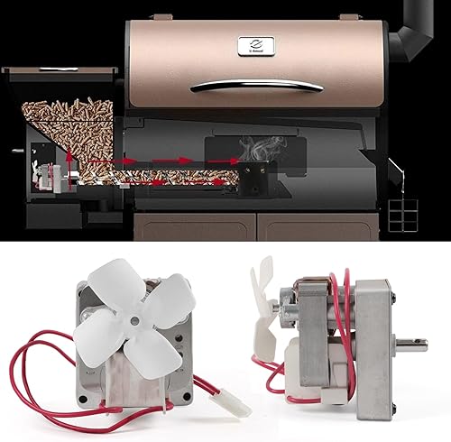 Miniatura 4 de Pieza de repuesto de motor de barrena mejorada de 2.0 RPM para Traeger, parrillas de ahumador de pellets de madera Pit Boss, AC120V 60Hz 2 polos,