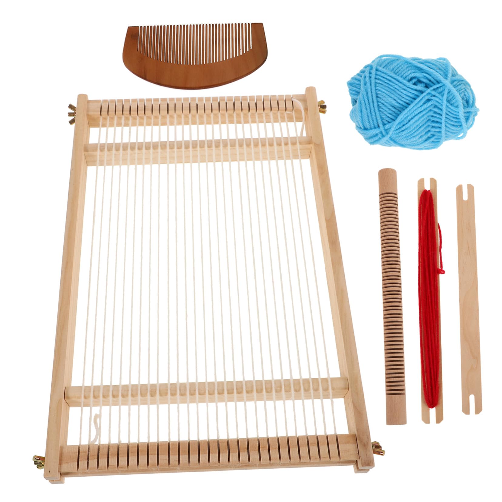 Telaio in Legno per Tessitura Medio per Principianti, Set per Arazzo | Festa Scuola Decor, Semplice da Montare, per Laboratori Creativi e Attività di Tessitura Guidata Colore Casuale