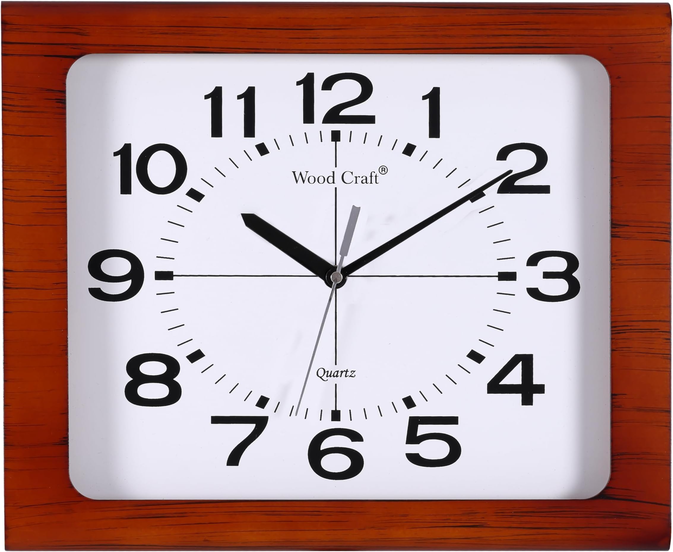 Buy WOODCRAFT Wooden Rectangular Wall Clock: W-57 (32 cm x 27 cm x 4 cm ...