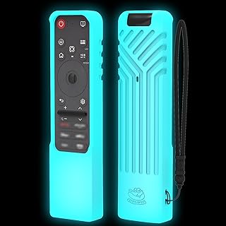 جراب سيليكون لجهاز التحكم عن بعد ماجيك من ال جي MR25GA متوافق مع تلفزيون LG OLED الذكي 2025 سلسلة AI-C5/B5/G5/M5 مقاوم للصدمات وقابل للغسل والغبار ومضاد للضياع مع حبل قصير (ازرق)