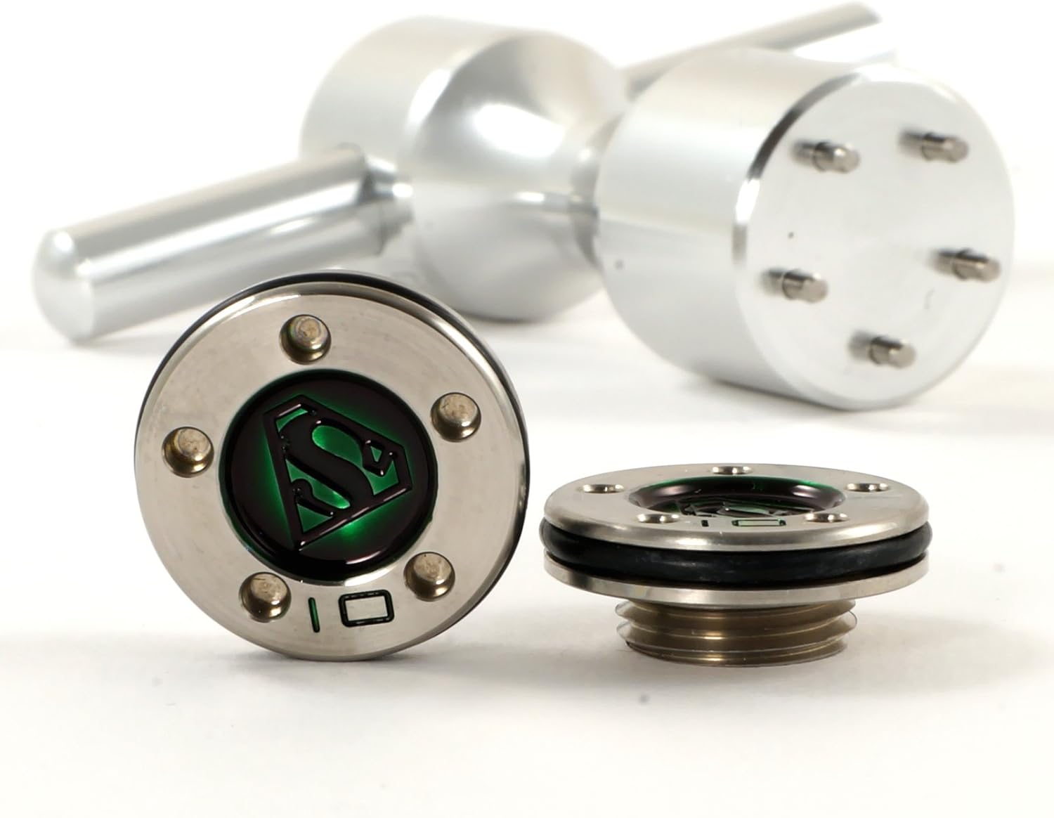 19th Hole Custom Shop 2 of 10g Green Weights with Wrench Tool for Scotty Cameron Fastback, Squareback and Roundback Putters, Superman