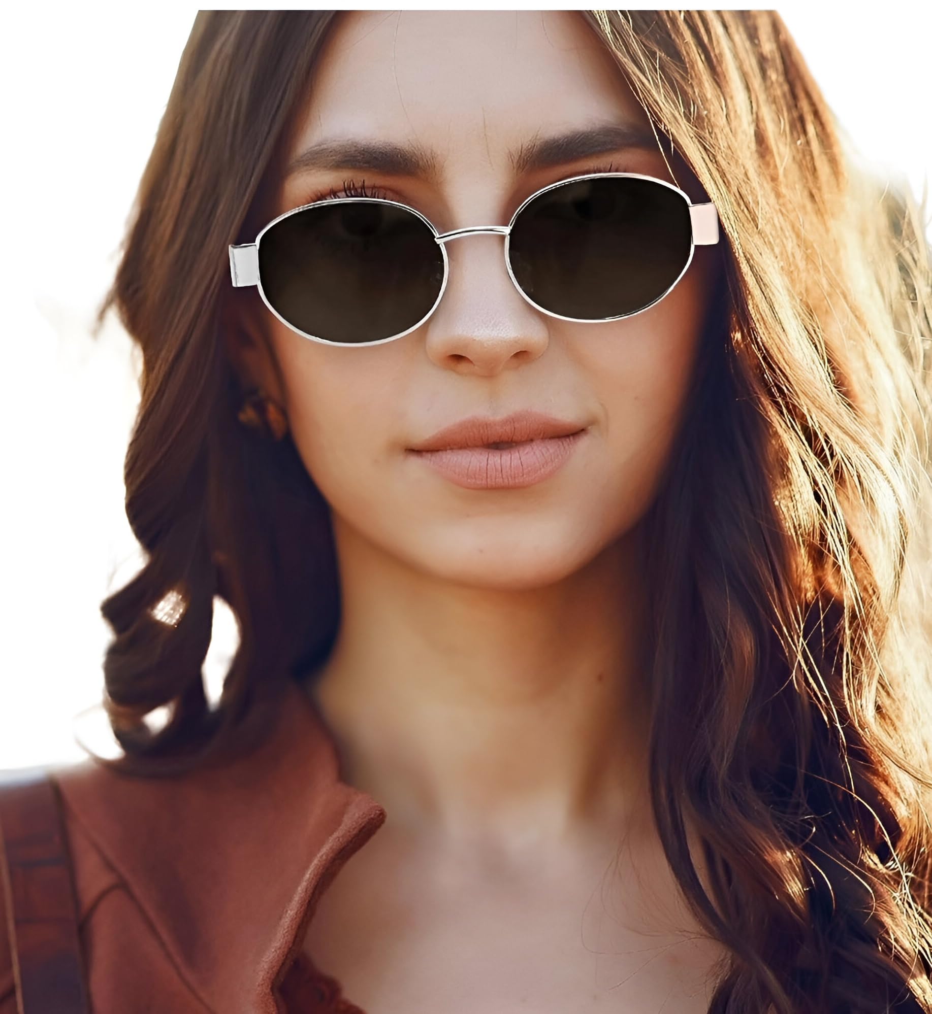 roshfort Retro Oval Sunglasses for Men & Women UV400 Protection Trendy Sun Glasses Classic Shades (Italic - Medium)-picture-27