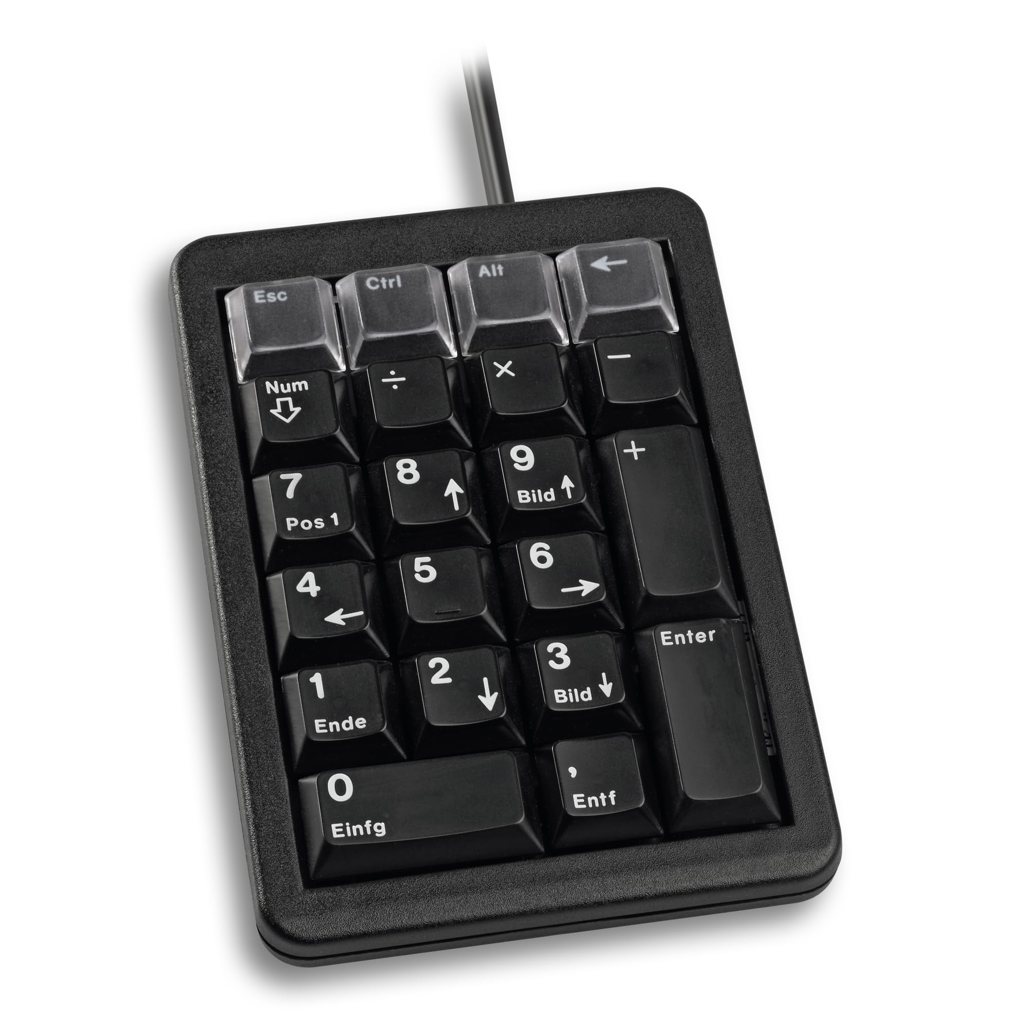 Cherry G84-4700 KEYPAD, diseño inglés, Teclado QWERTY, Teclado con Cable, Teclas programables Individualmente, Negro