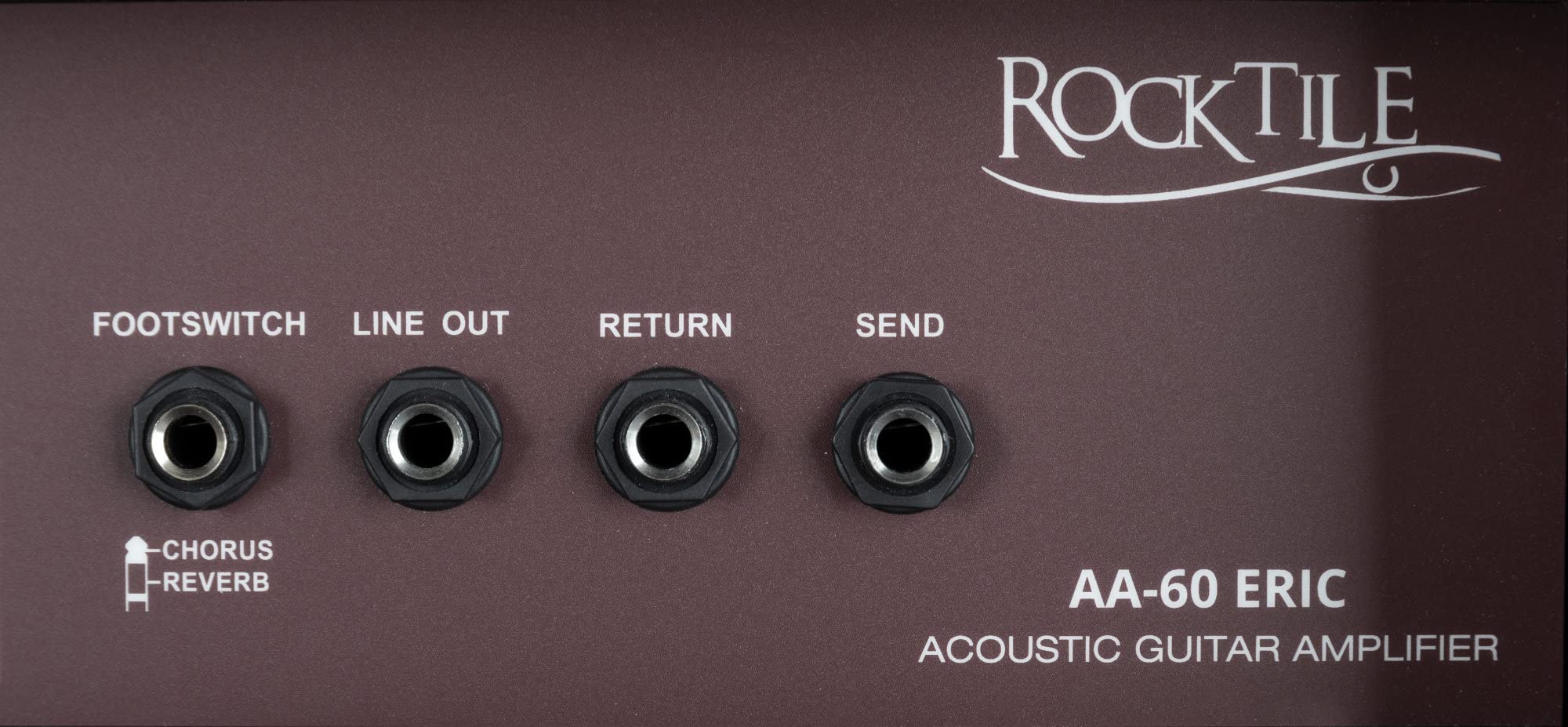Rocktile AA-60 BN Eric Akustikverstärker - 60 Watt - 2 Kanäle (Mikrofon und Gitarre) - 2X 10 Speaker + 2,5" Hochtöner - AUX-Eingang und Line Out - Chorus- und Hall-Effekt - Braun