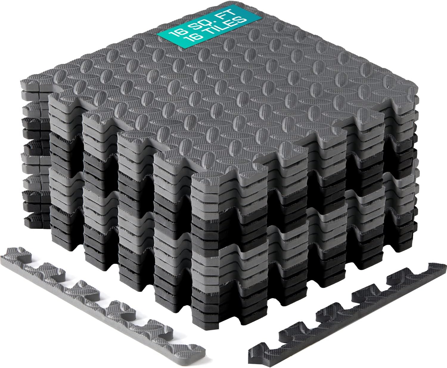 Yes4All Interlocking Exercise Foam Mats with Border Interlocking