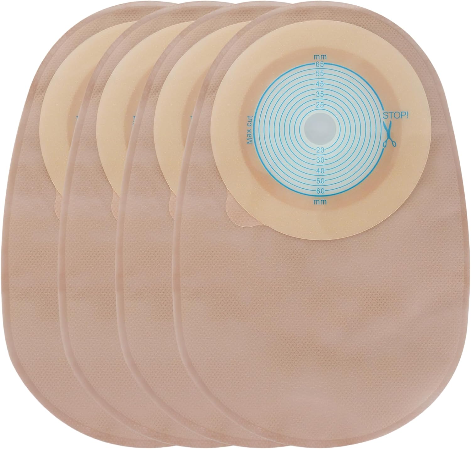 VLOOKUP 20 PCS Colostomy Bags,Ostomy Supplies,One-Piece Closed Ostomy Bags for Ileostomy Stoma Care